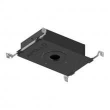 Nora NHAPIC-3R05L13525DC - 3" Apollo Round IC Air-Tight New Construction Housing w/ 0.5" to 0.875" Ceiling Collar,