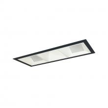 Nora NMIOT-13-B-WWW-30X-10-MPW - Iolite MLS 3-Head Trim Kit, Black Flange, 3000K, 1000lm, MPW Wall Wash Trims