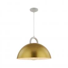 Artcraft AC12001BR - Pantheon - 1-Light Pendant - 19.5" - Gold/White